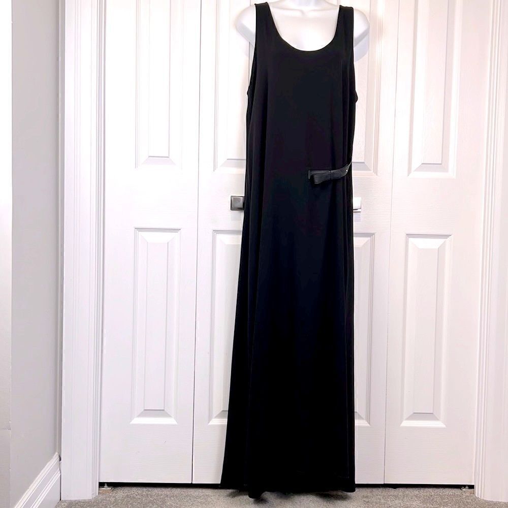 Theory Black Racer Back Maxi Dress Size 10‎